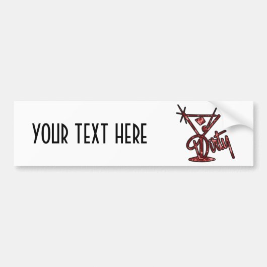 Dirty Martini - Red Bumpersticker (Voorkant)