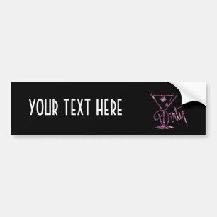 Dirty Martini - Roze Bumpersticker
