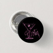 Dirty Martini - Roze Ronde Button 3,2 Cm (Voorkant /achterkant)