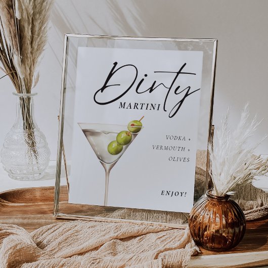 Dirty Martini Signature Drink Poster