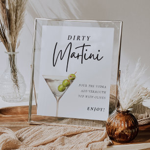 Dirty Martini Signature Drink Poster