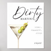 Dirty Martini Signature Drink Poster (Voorkant)