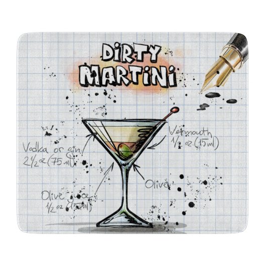 Dirty Martini Snijplank (Voorkant)