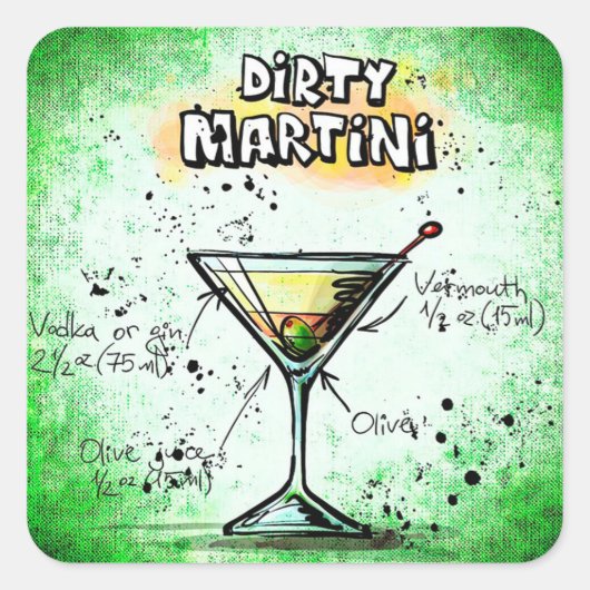 Dirty Martini Stickers (Voorkant)