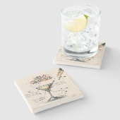 Dirty Martini Stone Onderzetter (Zijkant)