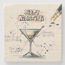 Dirty Martini Stone Onderzetter