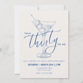 Dirty Martini "Talk Thirty to Me" Verjaardag voor  Kaart (Voorkant)