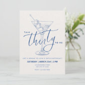 Dirty Martini "Talk Thirty to Me" Verjaardag voor  Kaart (Staand voorkant)