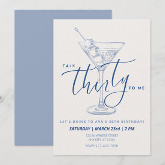 Dirty Martini "Talk Thirty to Me" Verjaardag voor Kaart