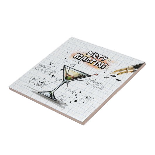 Dirty Martini Tegeltje (Zijkant)