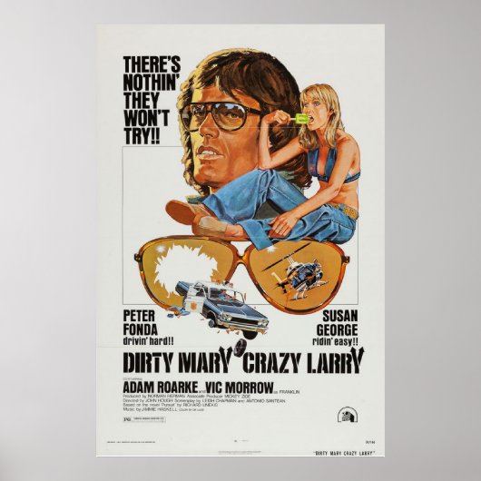 Dirty Mary Crazy Larry film poster  retro (Voorkant)