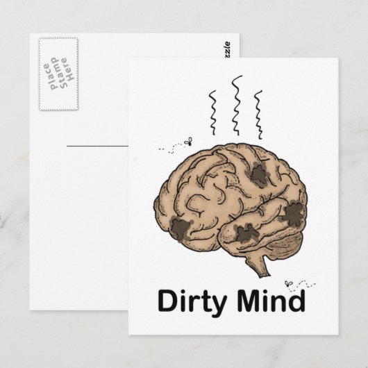 Dirty Mind Briefkaart (Voorkant / Achterkant)