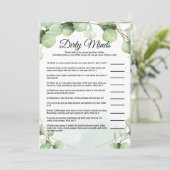 Dirty Minds Vrijgezellenfeest Game Kaarten (Staand voorkant)