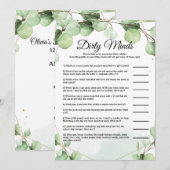 Dirty Minds Vrijgezellenfeest Game Kaarten (Voorkant / Achterkant)