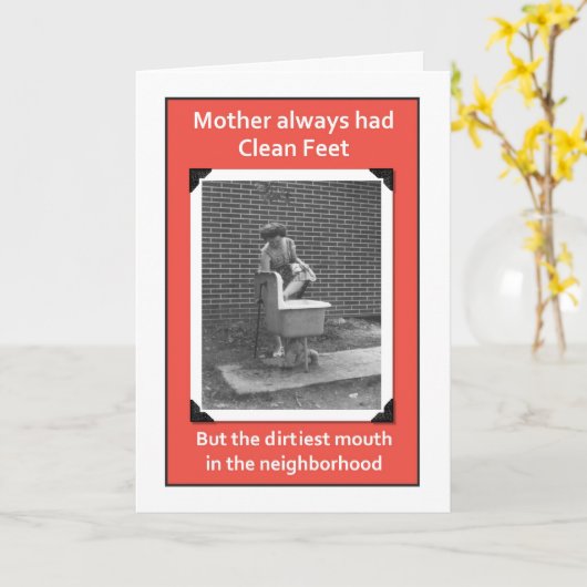 Dirty Mouth Mom Kaart (Gele Bloem)