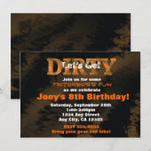 Dirty Mud Run Race Motorcross Racing Uitnodiging (Voorkant / Achterkant)