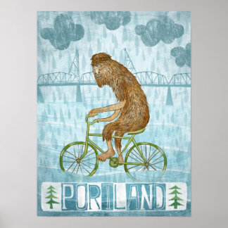 Dirty Natte Bigfoot Hipster Poster