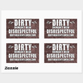 Dirty Old Gentlemen Motto Rechthoek Sticker (Vel)