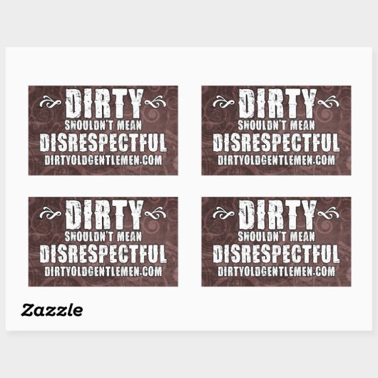 Dirty Old Gentlemen Motto Rechthoek Sticker (Vel)