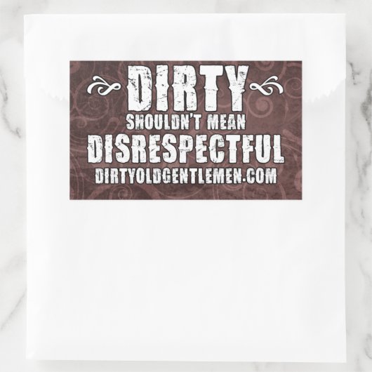 Dirty Old Gentlemen Motto Rechthoek Sticker (Tas)