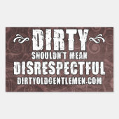 Dirty Old Gentlemen Motto Rechthoek Sticker (Voorkant)