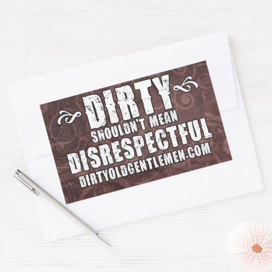 Dirty Old Gentlemen Motto Rechthoek Sticker (Envelop)