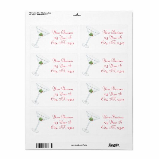 Dirty Olive Martini Thunder_Cove Etiket (Full Sheet)