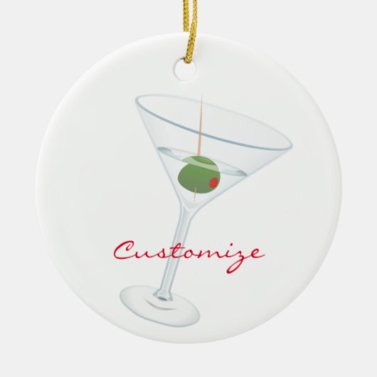 Dirty Olive Martini Thunder_Cove Keramisch Ornament (Voorkant)