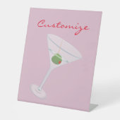 Dirty Olive Martini Thunder_Cove Reclamebord Met Voetstuk (Voorkant)