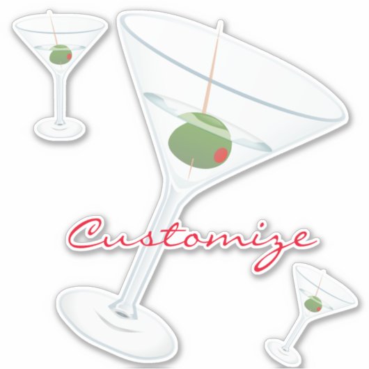 Dirty Olive Martini Thunder_Cove Sticker (Voorkant)