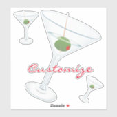 Dirty Olive Martini Thunder_Cove Sticker (Vel)