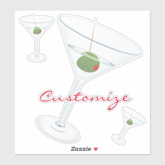 Dirty Olive Martini Thunder_Cove Sticker (Vel)