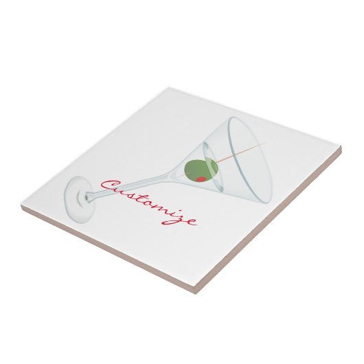 Dirty Olive Martini Thunder_Cove Tegeltje (Zijkant)