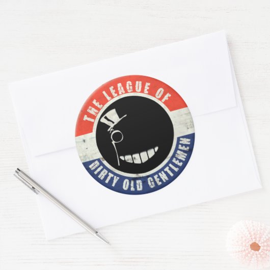 Dirty Oude Heren "Button" Sticker (Envelop)