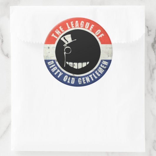 Dirty Oude Heren "Button" Sticker (Tas)