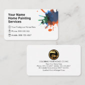 Dirty Paint Splatter Home Painting Painter Visitekaartje (Voorkant / Achterkant)