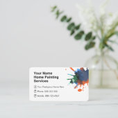Dirty Paint Splatter Home Painting Painter Visitekaartje (Staand voorkant)