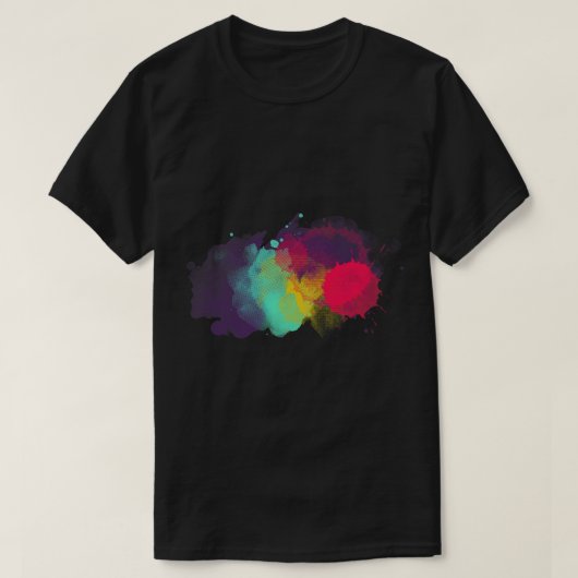 Dirty Paint Splatter Rainbow Abstract voor Artiest T-shirt (Design voorkant)
