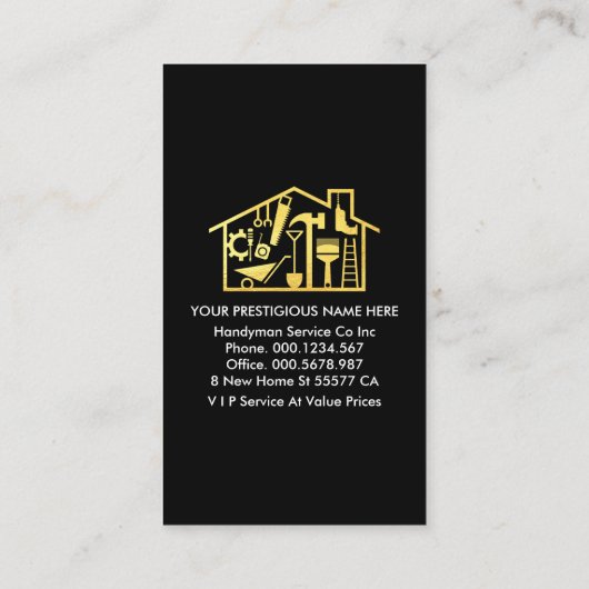 Dirty Peeling Paint Wall Handyman Visitekaartje (Achterkant)