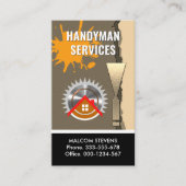 Dirty Peeling Paint Wall Handyman Visitekaartje (Voorkant)