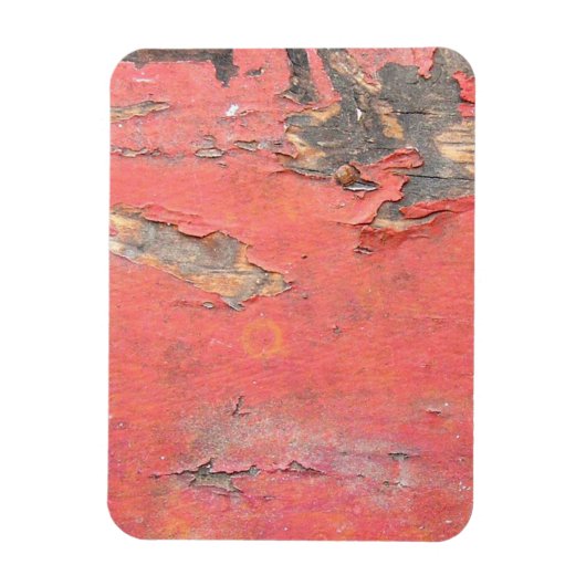 Dirty Peeling Red Paint op Barn Wood Magneet (Verticaal)