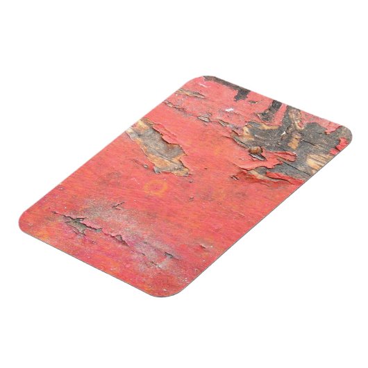 Dirty Peeling Red Paint op Barn Wood Magneet (Linkerzijde)