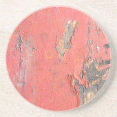 Dirty Peeling Red Paint op Barn Wood Zandsteen Onderzetter (Voorkant)