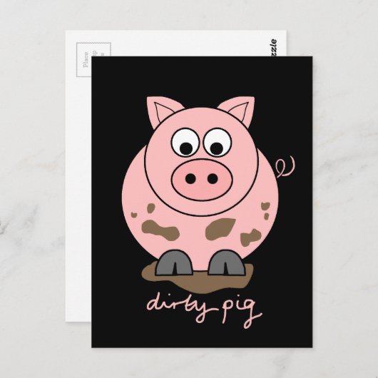 Dirty Pig Briefkaart (Voorkant / Achterkant)