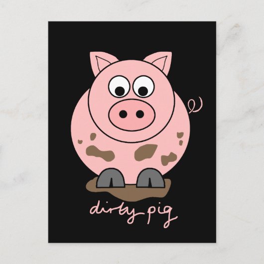 Dirty Pig Briefkaart (Voorkant)