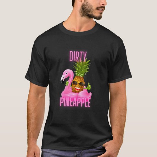 Dirty Pineapple Pink Flamingo T-shirt (Voorkant)