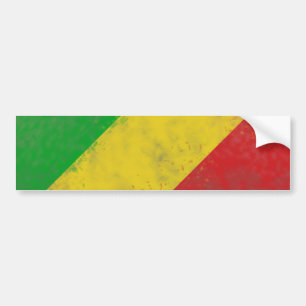Dirty Rasta Colored Bars Bumpersticker