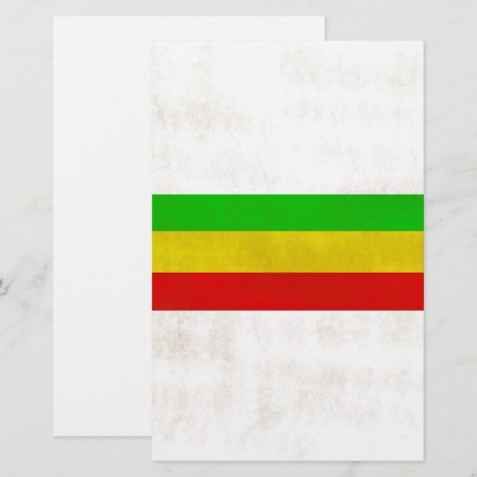 Dirty Rasta Stripes Briefpapier (Voorkant / Achterkant)