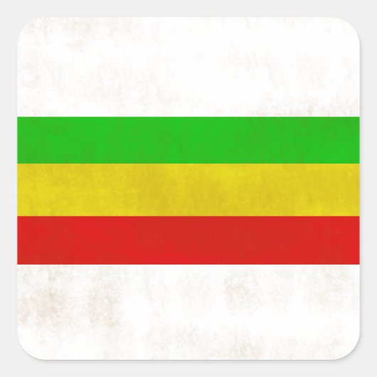 Dirty Rasta Stripes Vierkante Sticker (Voorkant)