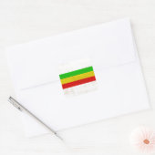 Dirty Rasta Stripes Vierkante Sticker (Envelop)
